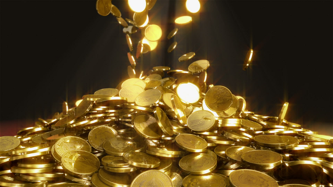 falling coins